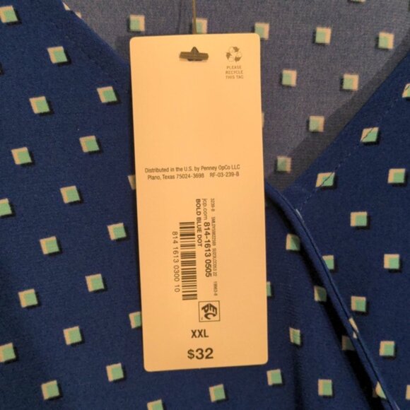 NWT Liz Claiborne XXL Polka Dot 2-Pack Faux Wrap Blouse Bundle - Picture 12 of 12